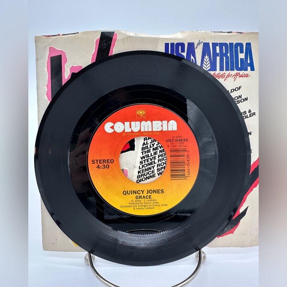 VTG USA For Africa We Are The World 45 RPM Record